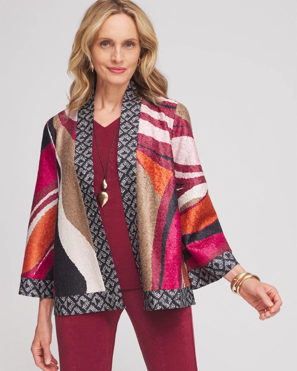 Travelers™ Collection Reversible Marble Crushed Jacket | Chico's